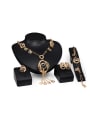 thumb 2018 Alloy Imitation-gold Plated Ethnic style Rhinestones Four Pieces Jewelry Set 0
