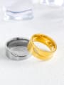 thumb Stainless Steel With Gold Plated Classic Geometric Wedding Rings 2