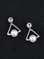 thumb Freshwater Pearl Triangle-shaped Earrings 0