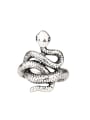thumb Punk style Personalized Snake Antique Silver Plated Ring 0