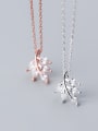 thumb 925 Sterling Silver With Silver Plated Personality Maple Leaf Necklaces 2