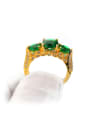 thumb Green Zircons Noble Gold Plated Women Ring 1