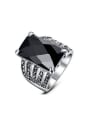 thumb Fashion Black Resin Stone Rhinestones Alloy Ring 0
