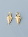 thumb 925 Sterling Silver With Smooth  Simplistic Geometric Triangle Charms 4