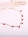 thumb Korean Fashion Ruby Clavicle Necklace 1