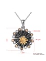 thumb Trendy 18K Gold Plated Rhinestone Chrysanthemum Shaped Two Pieces Jewelry Set 1
