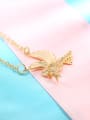 thumb Exquisite Gold Plated Bird Shaped Rhinestones Necklace 1