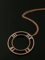 thumb New Rome Shaped Fashion Titanium Necklace 1