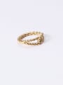 thumb Titanium With Gold Plated Simplistic  Hollow Geometric Band Rings 0