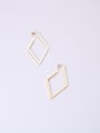 thumb Titanium With Gold Plated Simplistic Hollow Geometric Drop Earrings 1