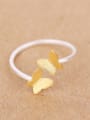 thumb Simple Butterflies Silver Opening Ring 0