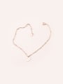 thumb Temperament Rose Gold Plated Anklet 0