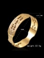 thumb Luxurious Gold Plated Cubic Zirconias Copper Band Bracelet 3