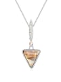 thumb Simple Triangle austrian Crystal Alloy Necklace 2