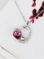thumb 18K White Gold Austria Crystal Heart-shaped Necklace 3