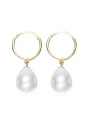 thumb Fashion Water Drop Freshwater Pearl 925 Silver Earrings 0