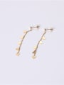 thumb Titanium With Gold Plated Simplistic Heart Drop Earrings 4