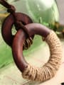 thumb Delicate Wooden Round Shaped Necklace 1