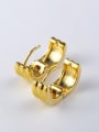 thumb Ethnic style Smooth Gold Plated Clip Earrings 2