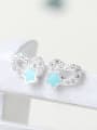 thumb Micro Pave Color Glue Heart-shape Stud Earrings 1