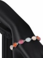 thumb Colorful Oval Shaped Platinum Plated Bracelet 1