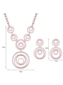 thumb 2018 Alloy Rose Gold Plated Fashion Rhinestones Round shaped Two Pieces Jewelry Set 3