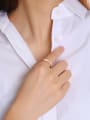 thumb Stainless Steel With Rose Gold Plated Simplistic Round Band Rings 1