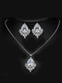 thumb AAA Zircons Fashion Two Pieces Jewelry Set 0