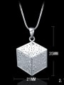 thumb White Gold Plated Square Shaped Two Pieces Jewelry Set 3
