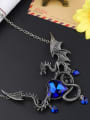 thumb Exaggerated Personalized Dragon Heart Stones Alloy Necklace 3