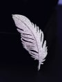 thumb Copper With Micro-inlay Cubic Zirconia Luxury Leaf Brooches 1