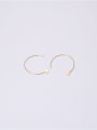 thumb Titanium With Gold Plated Simplistic Round Hoop Earrings 0