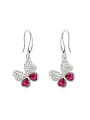 thumb Fashion austrian Crystals-covered Butterfly Alloy Earrings 0