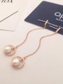 thumb Freshwater Pearl Round Drop threader earring 0