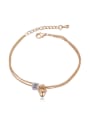 thumb Simple Clear austrian Crystal Gold Plated Bracelet 0