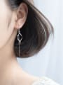 thumb Elegant Wave Shaped S925 Silver Line Earrings 1
