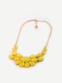 thumb Alloy Color Zircon Flowers  Necklace 1