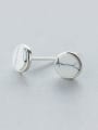 thumb S925 silver retro synthesis round turquoise stud Earring 2