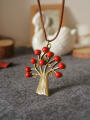 thumb Women Tree Red Beads Necklace 0