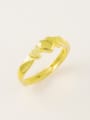 thumb All-match Open Design Heart Shaped Gold Plated Copper Ring 0