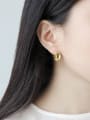 thumb Gold plated  irregular concave convex surface earrings 1