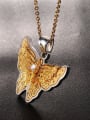 thumb Trendy Gold Plated Butterfly Shaped Rhinestone Pendant 1