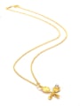 thumb 18K Gold Classic Tennis Racket Necklace 1