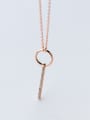 thumb Elegant Rose Gold Plated Round Shaped S925 Silver Necklace 0