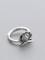 thumb Temperament Adjustable Flower Shaped S925 Silver Ring 0