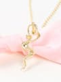 thumb Personality 18K Gold Plated Snake Shaped Necklace 2