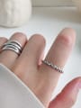 thumb 925 Sterling Silver With Glossy Vintage Twist Weaving Free Size Rings 2