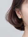 thumb 925 Sterling Silver With Gold Plated Cute Face Stud Earrings 1