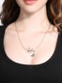 thumb Simple Little Bird Leaves Necklace 1