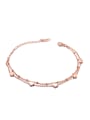 thumb Simple Two-layer Tiny Heart Rose Gold Plated Bracelet 0